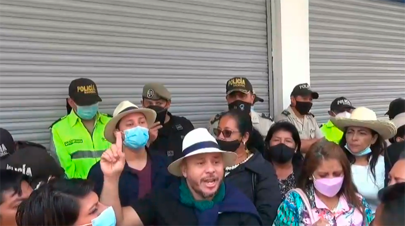 Dirigentes del Movimiento Nacional Campesino piden al Cpccs retomar designaciones de autoridades. Foto: Captura