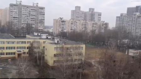 Ambiente en los exteriores de Kiev, capital de Ucrania. Foto: Captura