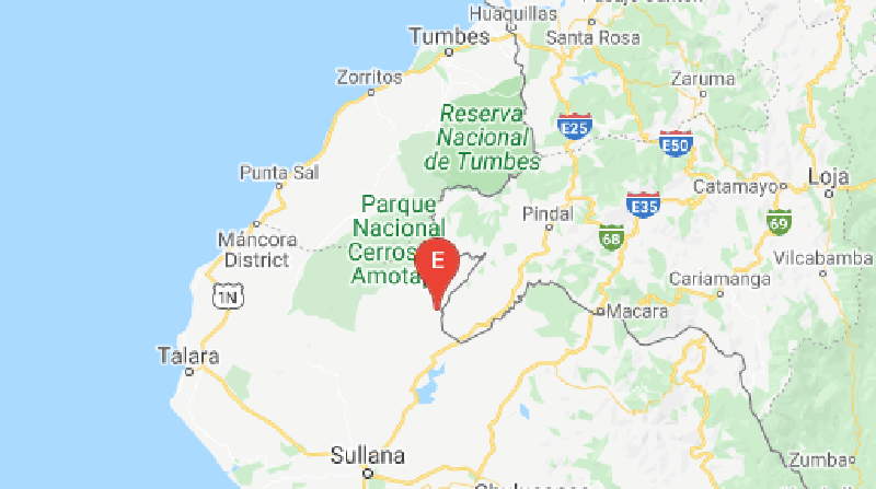 El sismo se produjo en la zona fronteriza con Perú. Foto: Twitter Geofísico