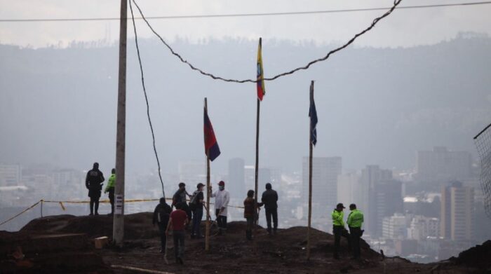 La minga por Quito, que celebra su segunda y más concurrida jornada este sábado 5 de febrero de 2022, se hace presente en las calles de La Comuna y La Gasca. Foto: Julio Estrella / EL COMERCIO