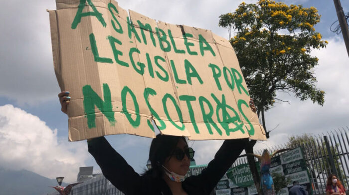 Grupos que luchan por los derechos de las mujeres pedían a la Asamblea que aprueben el proyecto de Ley de aborto para víctimas de violación. Foto: Yadira Trujillo/ EL COMERCIO