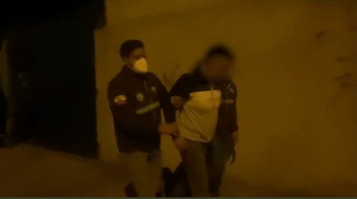 El 2 de febrero del 2022, la Policía detuvo al presunto agresor, en el sector Colinas del Valle, en Calderón. Foto: Captura