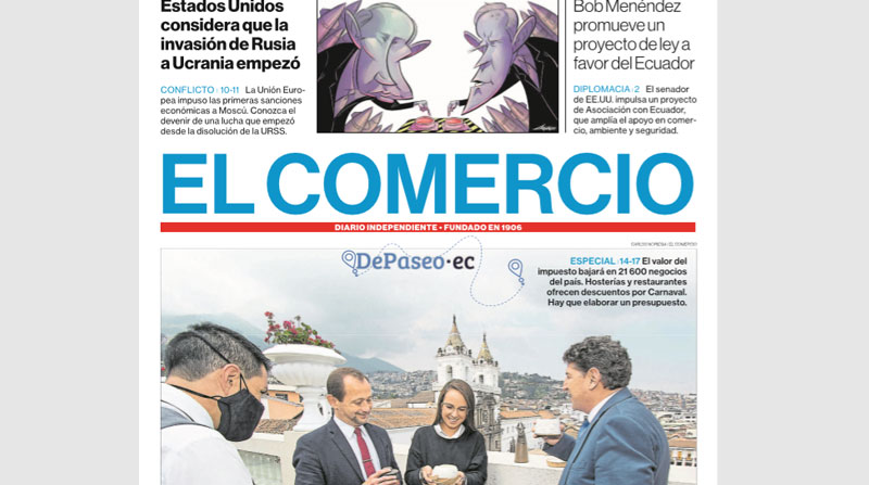 La versión impresa de diario EL COMERCIO la puede encontrar en distintos puntos de venta en Quito.
