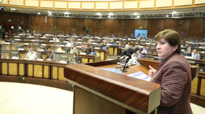Con 85 votos a favor, 15 en contra y 32 abstenciones, el Pleno censuró y destituyó a la superintendenta de Bancos, Ruth Arregui. Foto: Flickr / Asamblea Nacional