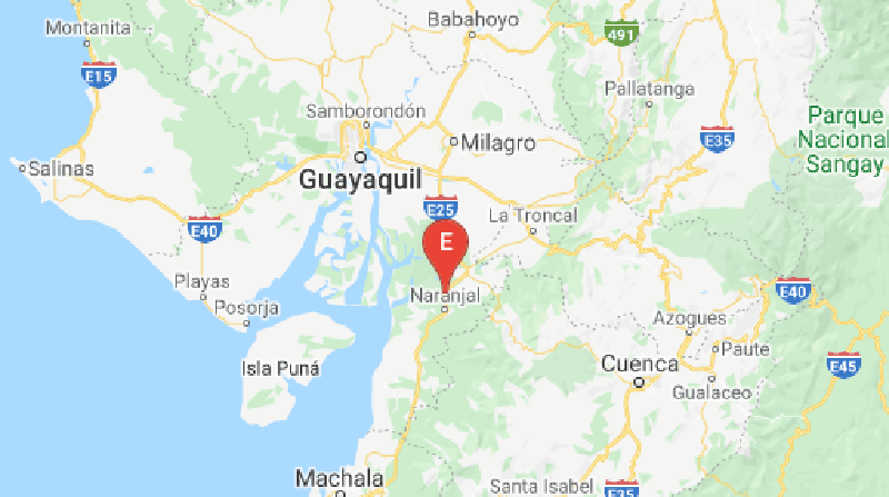 El sismo se suscitó en Naranjal, provincia de Guayas. Foto: IG