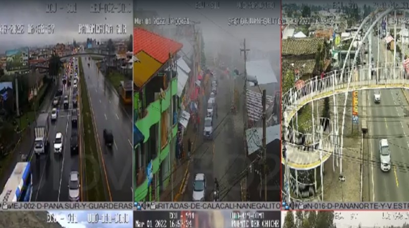 Los turistas emprendieron su regreso a casa. Las cámaras de videovigilancia del ECU 911 lo registraron. Foto: Captura de pantalla