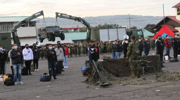 Imagen referencial: El 25 de marzo del 2022 se realizó una ceremonia por el inicio del acuartelamiento militar en el Fuerte Militar El Pintado. Foto: Cortesía Dirmov