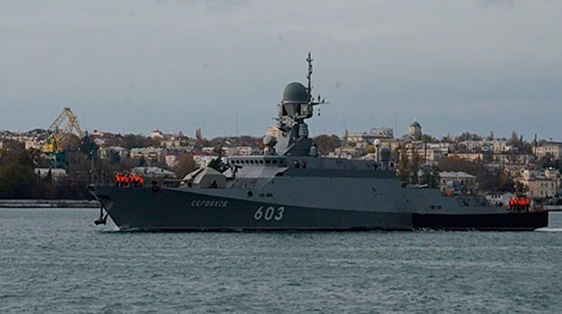 Imagen de archivo de un buque lanzamisiles ruso Serpujov. Foto: Europa Press