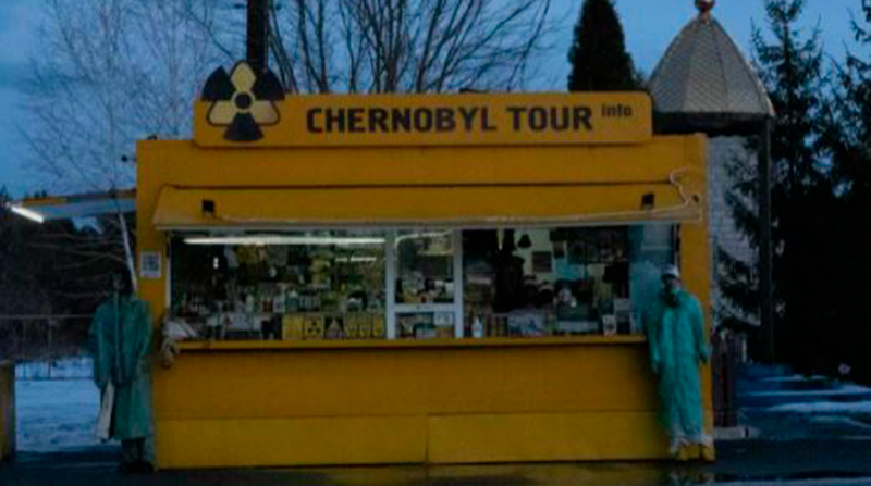Tienda de recuerdos en la zona de exclusión de Chernóbil. Foto: Europa Press