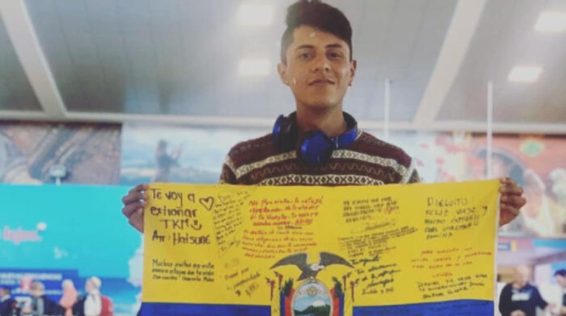 Diego Moncayo está atrapado en Ucrania por la guerra, el joven es ecuatoriano y fue a Ucrania a estudiar filología. Foto: Redes Sociales