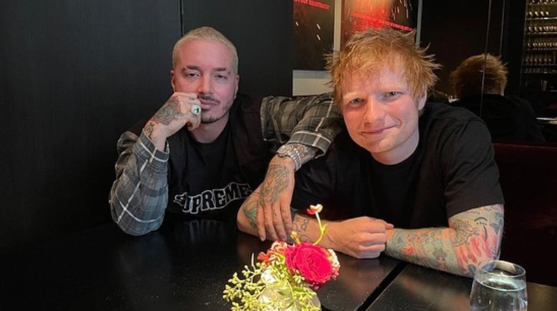 J Balvin y Ed Sheeran anuncian colaboración musical. Foto: Instagram J Balvin