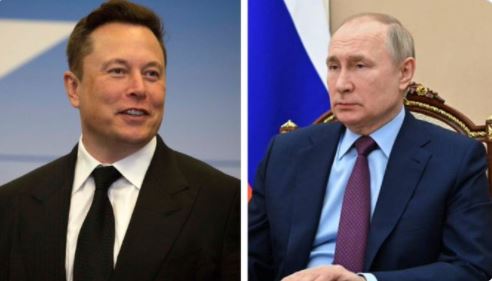 Elon Musk, empresario sudafricano, y Vladimir Putin, presidente de Rusia. Foto: redes sociales