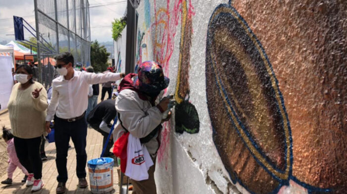 Artistas urbanos pintaron murales en la zona que rodea el parque Pambachupa, uno de los afectados por el aluvión en La Comuna y La Gasca. Foto: Ana Guerrero/ EL COMERCIO