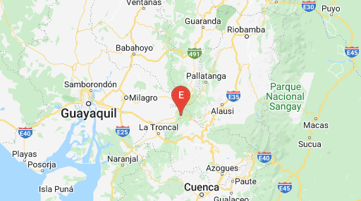 El epicentro del movimiento telúrico fue cerca de Bucay, en la provincia de Guayas. Foto: Twitter