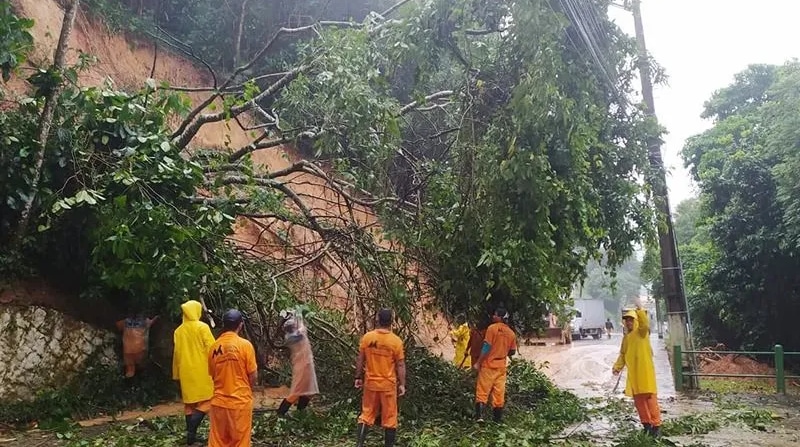 Fuertes lluvias provocan deslizamientos de tierra en la ciudad de Angra dos Reis (Río de Janeiro), Brasil. Foto: Prefeitura de Angra dos Reis