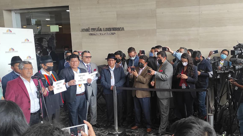Rafael Lucero dijo que la denuncia contra Llori “fue calificada legalmente”. Foto: Facebook Pachakutik
