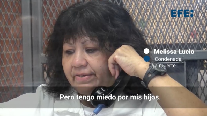 Melissa Lucio, condenada a muerte: 'Tengo miedo, pero por mis hijos'. Captura video EFE