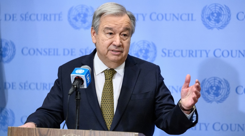 "Es esencial que una investigación independiente lleve a una rendición de cuentas efectiva", dijo el secretario general de la ONU, António Guterres, este 1 de abril de 2022. Foto: EFE