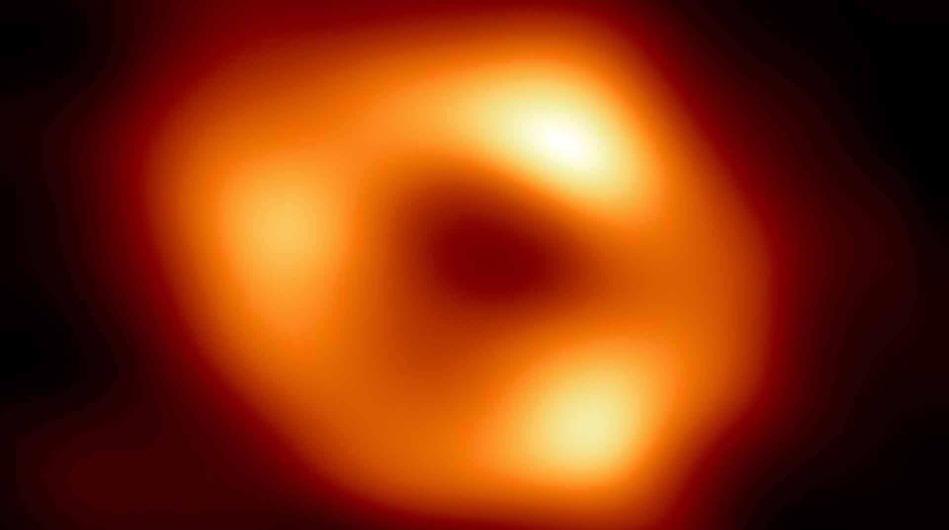 Imagen del agujero negro Sagitario A*, en el centro de la Vía Láctea. Foto: EFE.