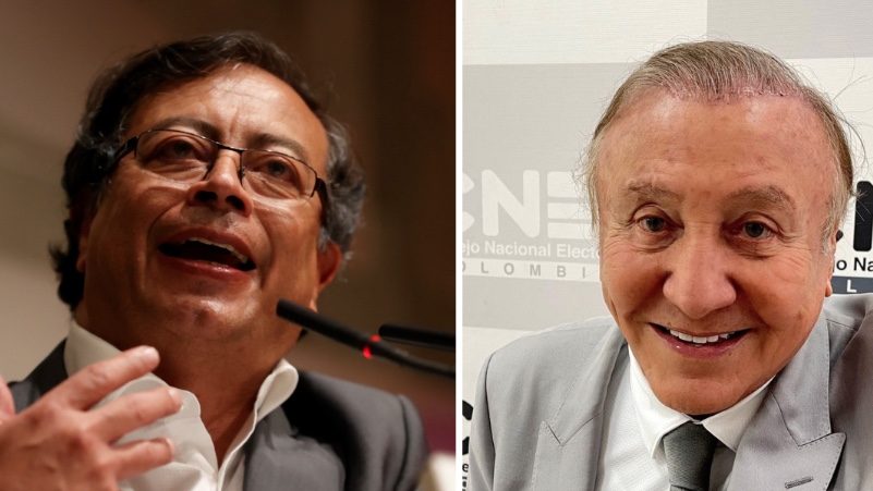 El izquierdista Gustavo Petro y el populista Rodolfo Hernández podrían ir a segunda vuelta. Foto: Internet