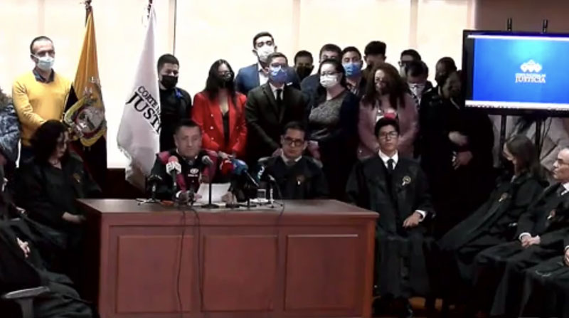 Iván Saquicela se pronunció sobre la falta de designación del titular del Consejo de la Judicatura. Foto: Captura de video