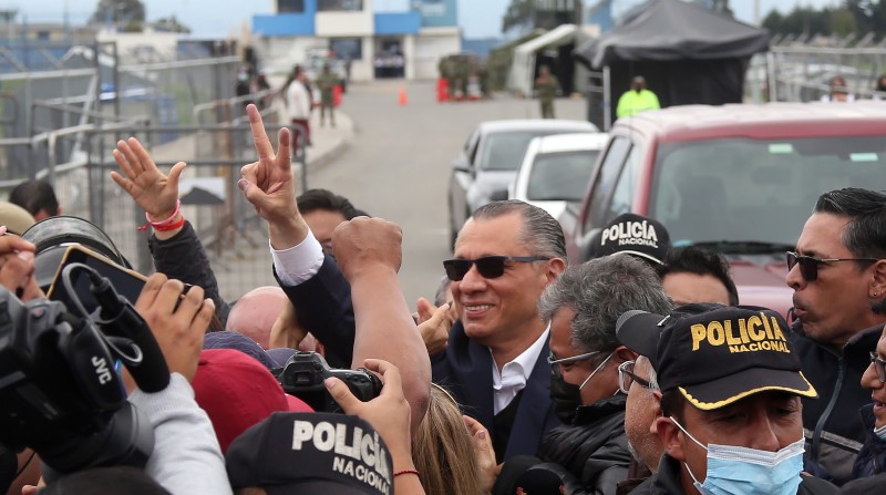 El 10 de abril, Jorge Glas dejó la cárcel de Cotopaxi por un hábeas corpus que le concedió un juez de Santa Elena. Foto: Archivo / EL Comercio