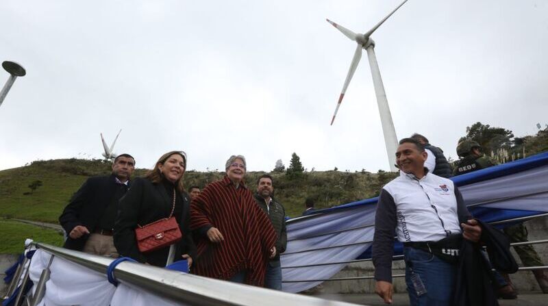 El presidente Guillermo Lasso destacó la importancia de este proyecto eólico. Foto: Presidencia de la República