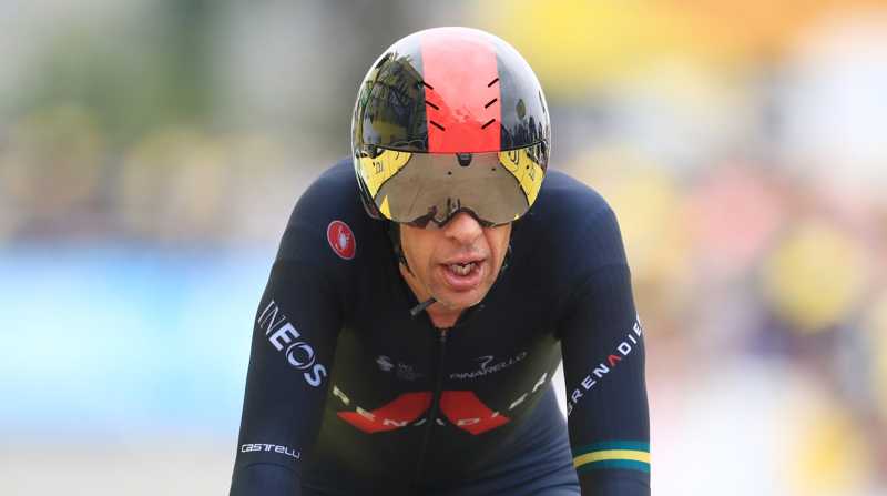 El australiano Richie Porte se retiró de la carrera en el transcurso de la decimonovena etapa. Foto: EFE