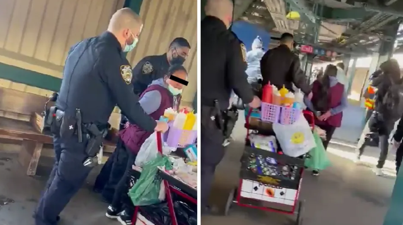 Una mujer fue arrestada en el metro de Nueva York, en Estados Unidos, por vender magos y kiwis en las instalaciones del transporte público. Foto: capturas de pantalla / redes sociales