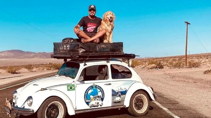 Un influencer brasileño y su perro murieron en EE.UU. mientras viajaban a Alaska. Foto: Internet