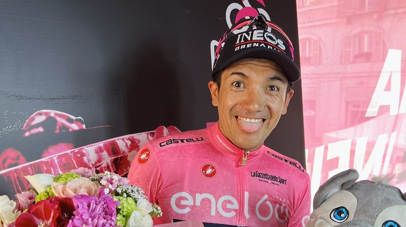 Richard Carapaz fue subcampeón del Giro de Italia 2022 con el Ineos. Desde el 2023su nuevo equipo será EF Education-EasyPost. Foto: Twitter Ineos Grenadiers