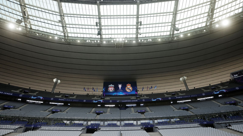 Imagen general del Estadio de France en Saint-Denis, cerca de París, donde se disputará la final de la Champions League 2022. Foto: EFE