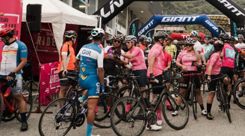 Ciclistas participaron de un evento de preparación en Guayaquil, en mayo. El evento oficial será en Quito a finales de julio del 2022. Foto: cortesía