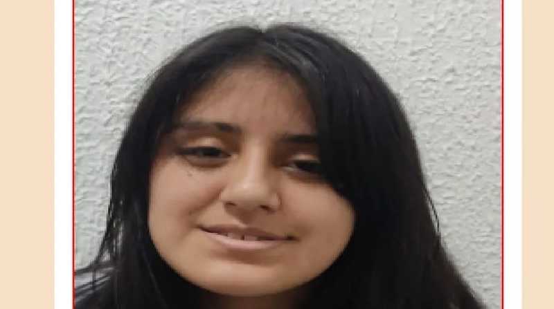 Doménica Jácome, de 13 años, está reportada como desaparecida en Quito. Foto: Cortesía