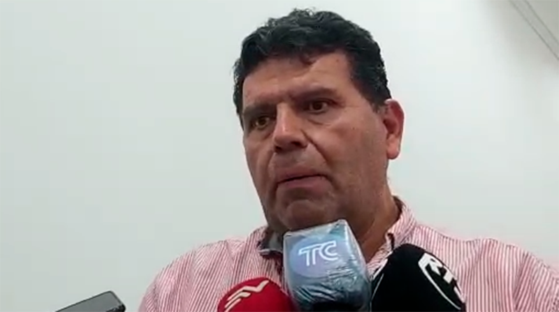 Franklin Torres, presidente de la Federación Nacional de Bananeros del Ecuador (Fenabe), en declaraciones a la prensa. Foto: Captura