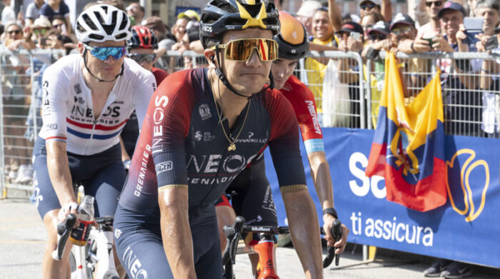 El ciclista ecuatoriano Richard Carapaz en el Giro de Italia 2022. Foto: EFE