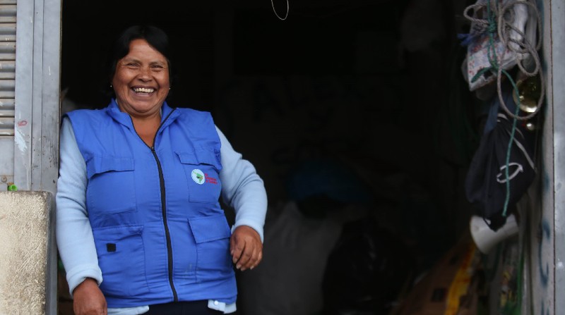 Juana Iza es presidenta de la Red nacional de recicladores del Ecuador (renarec) Foto: Julio Estrella / El Comercio