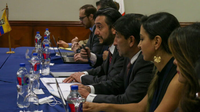 Autoridades del Gobierno ecuatoriano y mexicao participaron de la ronda de negociación. Foto: Twitter Ministerio de Producción