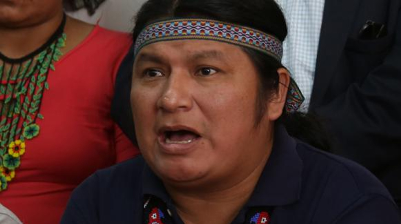 Marlon Vargas, presidente de la Confederación de Nacionalidades Indígenas de la Amazonía Ecuatoriana (Confeniae). Foto: Archivo / EL COMERCIO