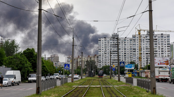 El alcalde de Kiev, Vitali Klitschko, dijo en su cuenta de Telegram que se habían producido varias explosiones. Foto: EFE