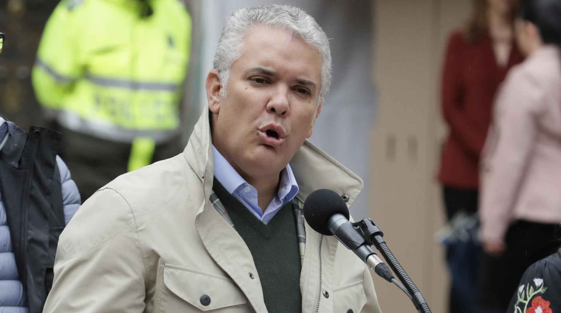 Imagen referencial del presidente de Colombia, Iván Duque, quien respondió a la orden de arresto en su contra. Foto: EFE.