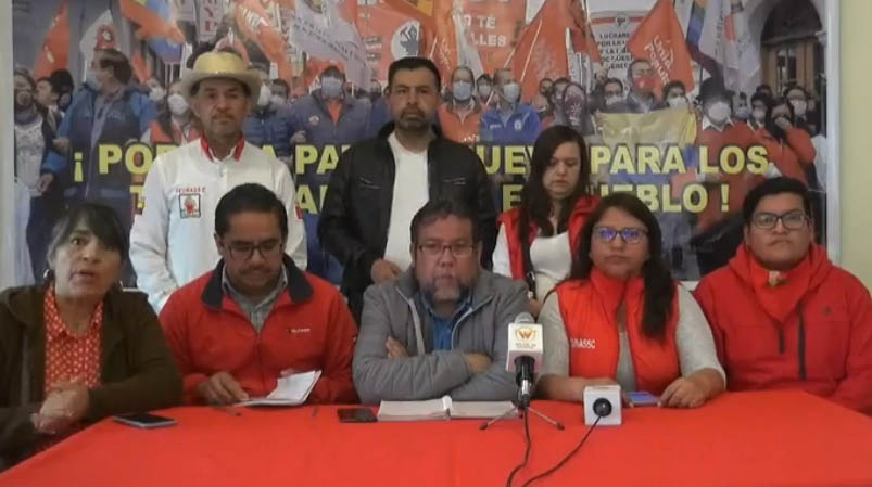 Dirigentes del Frente Popular se suman al pedido de la Conaie y exigen desmilitarizar el sector del parque El Arbolito antes del diálogo con el Gobierno. Foto: Captura de pantalla.