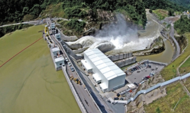 La central hidroeléctrica Manduriacu, ubicada en los límites de Imbabura y y Pichincha. Foto: Cortesía