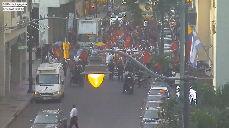 Marchas recorren el centro de Guayaquil