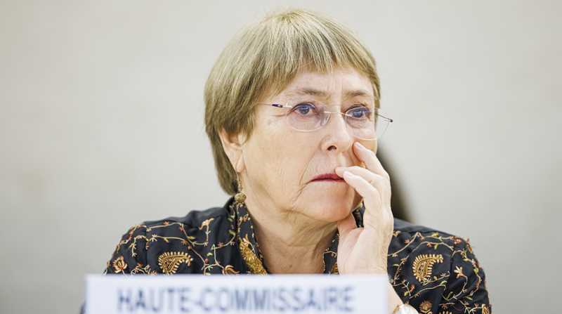 La alta comisionada de las Naciones Unidas para los derechos humanos, Michelle Bachelet presentará la renuncia. Foto: EFE/ Valentin Flauraud