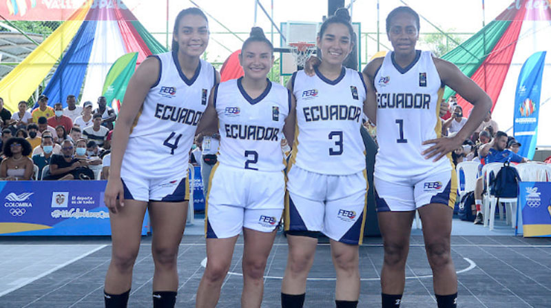El equipo ecuatoriano llegó a la final del baloncesto 3x3 en Juegos Bolivarianos. Foto: Twitter @FebEcuador