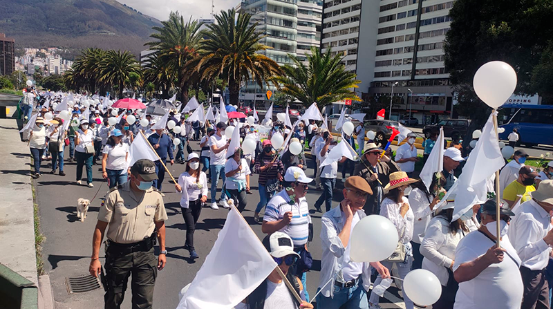 Movilización de ciudadanos que pidieron por la paz y la seguridad en Quito. Foto: Diego Pallero / EL COMERCIO