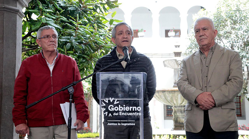 El ministro Carrillo dio un balance del segundo día de movilizaciones. Foto: Ministerio del Interior
