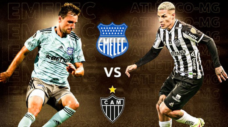 Emelec y Atlético Mineiro jugarán en la Copa Libertadores el 28 de junio del 2022. Foto: Twitter @Libertadores