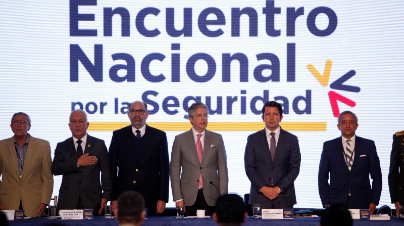 Autoridades locales se reunieron ayer (6 de junio del 2022) en Quito, para el Encuentro Nacional por la Seguridad. Foto: Patricio Terán / El Comercio